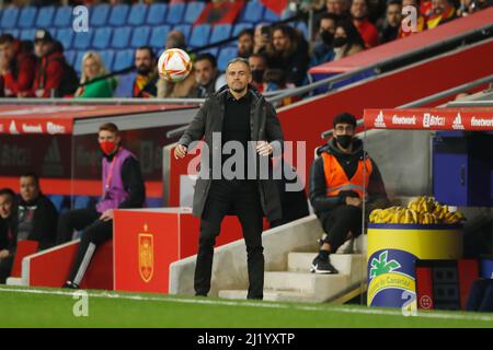 Barcelona, Spain. 26th Mar, 2022. (ESP) Football/Soccer : International Friendly match between Spain 2-1 Albania at the RCDE Stadium in Barcelona, Spain . Credit: Mutsu Kawamori/AFLO/Alamy Live News Stock Photo