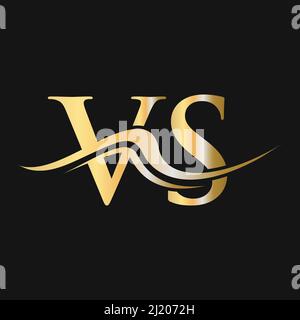 Letter VS Logo Design. Initial VS Logotype Template For Business And Company Logo Stock Vector