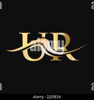 Letter UR Logo Design. Initial UR Logotype Template For Business And Company Logo Stock Vector