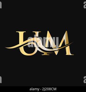 Letter UM Logo Design. Initial UM Logotype Template For Business And Company Logo Stock Vector
