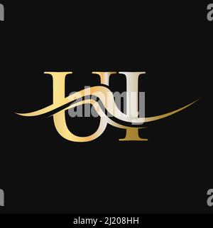 Letter UI Logo Design. Initial UI Logotype Template For Business And Company Logo Stock Vector