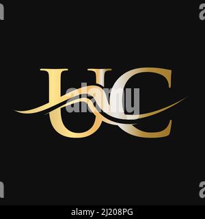 Letter UC Logo Design. Initial UC Logotype Template For Business And Company Logo Stock Vector