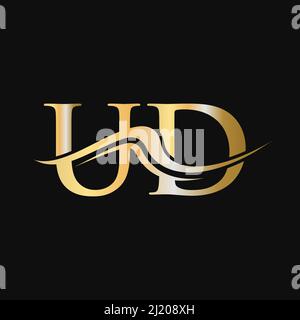 Letter UD Logo Design. Initial UD Logotype Template For Business And Company Logo Stock Vector