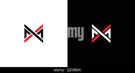 Modern and attractive letter MX initials logo design Stock Vector