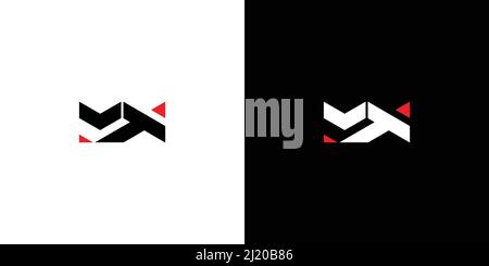 Modern and bold letter MX initials logo design 1 Stock Vector