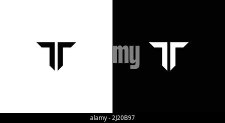 Amazing dan modern letter T initials logo design Stock Vector