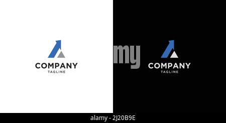 Modern and professional letter A initial investment logo design Stock Vector