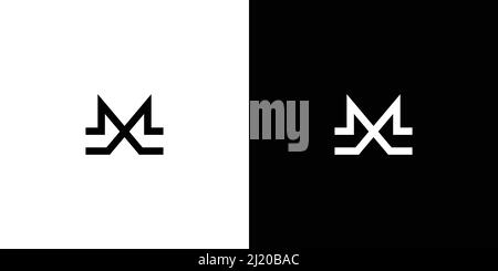 Modern and unique letter MX initials logo design 2 Stock Vector