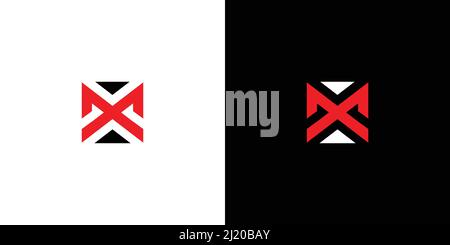 Modern and unique letter MX initials logo design 1 Stock Vector