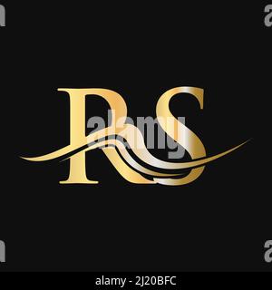 Letter RS Logo Design. Initial RS Logotype Template For Business And Company Logo Stock Vector