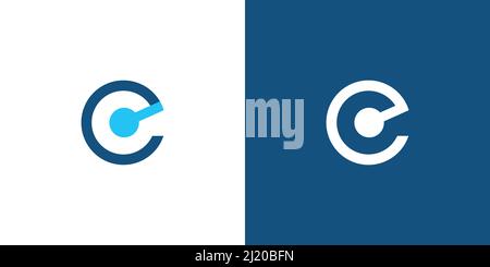 Simple dan modern letter e initials logo design Stock Vector