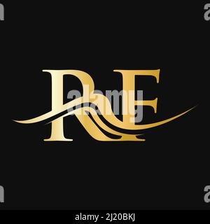 Letter RF Logo Design. Initial RF Logotype Template For Business And Company Logo Stock Vector