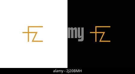 Modern and sophisticated letter FZ initials logo design Stock Vector