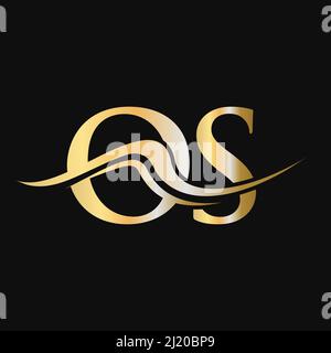 Letter OS Logo Design. Initial OS Logotype Template For Business And Company Logo Stock Vector