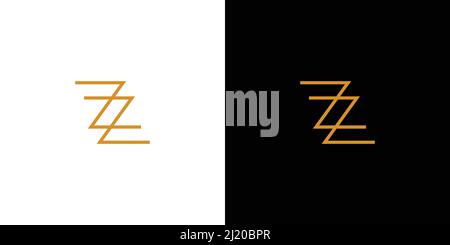 Unique and Modern  letter ZZ initials logo design Stock Vector