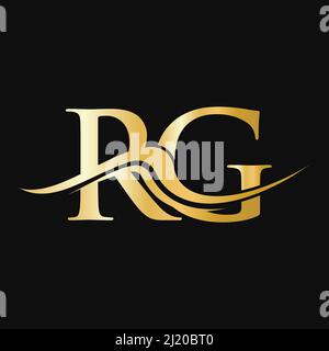 Letter RG Logo Design. Initial RG Logotype Template For Business And Company Logo Stock Vector