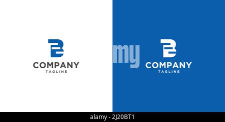 Unique and modern letter B initial ladder business logo design Stock Vector