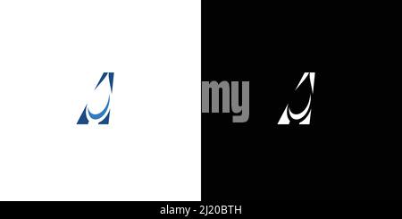 Unique and modern initial A water logo design 1 Stock Vector