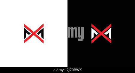 unique and modern letter MX initials logo design Stock Vector
