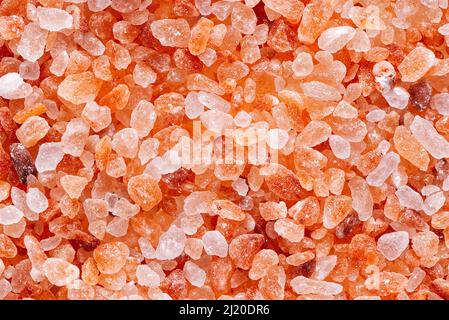 Indus himalayan pink salt abstract background. pink sea salt Stock Photo