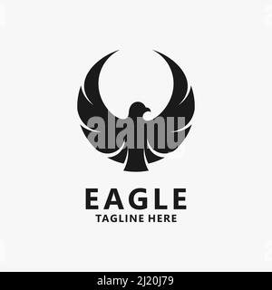 Crow bird logo design Stock Vector