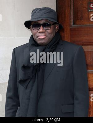 Mar 11, 2022 - London, England, UK - Edward Enninful attending Burberry show Autumn Winter 2023 arrivals at Central Hall, Westminster Stock Photo