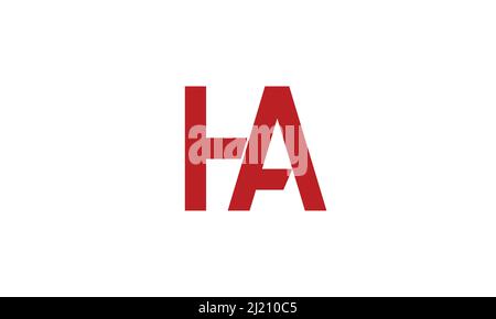 Alphabet letters Initials Monogram logo HA, AH, H and A Stock Vector