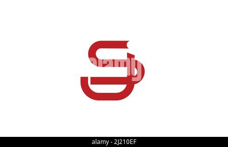 Alphabet letters Initials Monogram logo SJ, JS, S and J Stock Vector