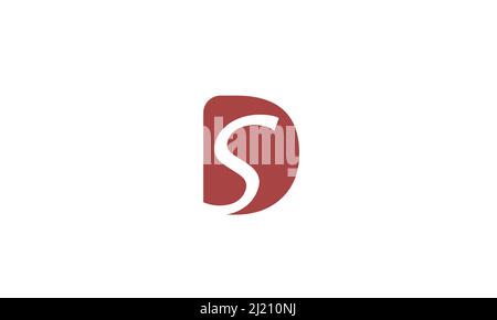Alphabet letters Initials Monogram logo DS, SD, D and S Stock Vector