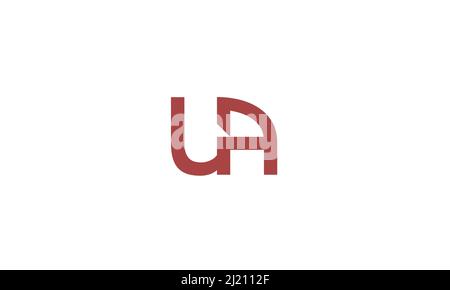 Alphabet letters Initials Monogram logo UA, AU, U and A Stock Vector