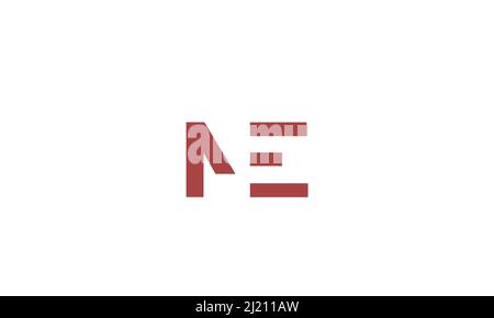 Alphabet letters Initials Monogram logo NE, EN, E and N Stock Vector