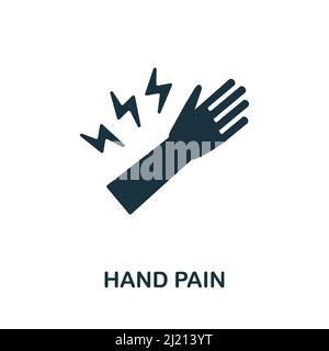Hand Pain flat icon. Colored element sign from body ache collection. Flat Hand Pain icon sign for web design, infographics and more. Stock Vector