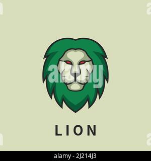 lion head face illustration for esports logo design vector Stock Vector