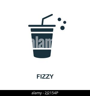 Fizzy icon. Monochrome simple Fizzy icon for templates, web design and infographics Stock Vector