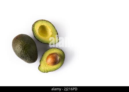Fresh avocado isolated on white background Stock Photo