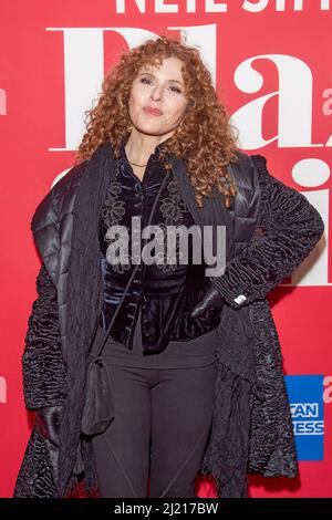 NEW YORK, NEW YORK - MARCH 28: Bernadette Peters attends 'Plaza Suite' Opening Night on March 28, 2022 in New York City. Stock Photo