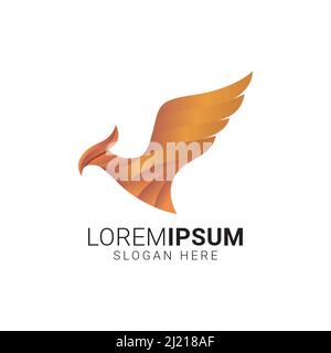 Fire Phoenix Bird Mascot Logo Design Vector Stock Vector