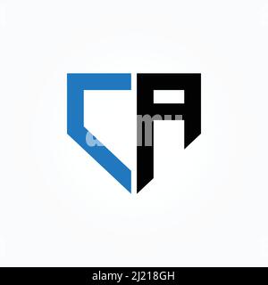 Initial Letter CA Shield Logo Design vector Stock Vector