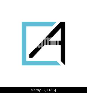 Initial Letter CA Square Logo Design vector Stock Vector