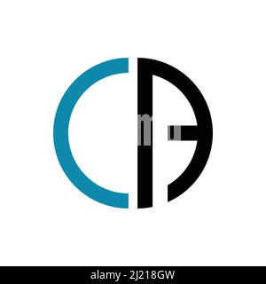 initial letter CA circle logo design vector Stock Vector