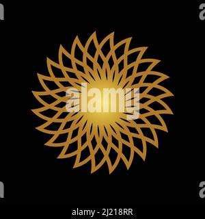 floral flower ornament logo design vector Stock Vector