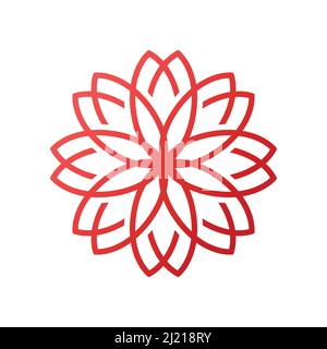 floral flower ornament logo design vector Stock Vector