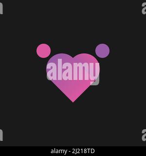 Love people for charity logo design vector Stock Vector