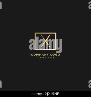 A modern, bold logo on a dark background. EPS10, Vector. Stock Vector