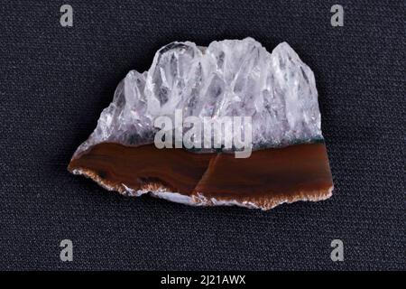 Quartz with Banded agate, Pune, Maharashtra, India Stock Photo