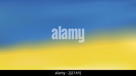 Gradient background blue-orange flag of Ukraine - Vector illustration Stock Vector