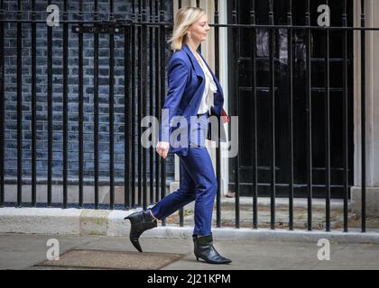 Liz Truss MP, Secretary of State for Foreign, Commonwealth and Development Affairs; Minister for Women and Equalities, Downing Street, London, UK Stock Photo