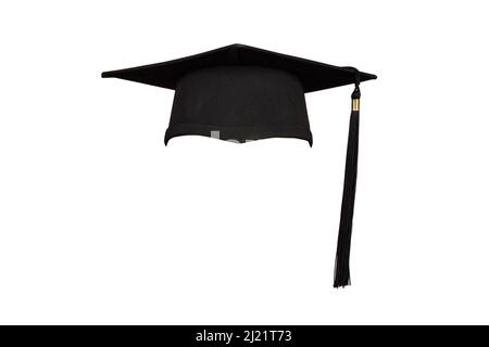 Graduation cap isolated on white background Stock Photo