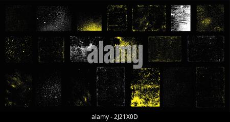 Overlay backdrop texture with effect grunge. Big collection Stock Vector
