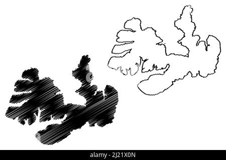 Melville island (Canada, North America, Queen Elizabeth Islands) map ...